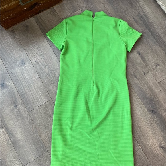 VTG 60s MOD Mini dress gogo Dacron sz 14 - Picture 2 of 5